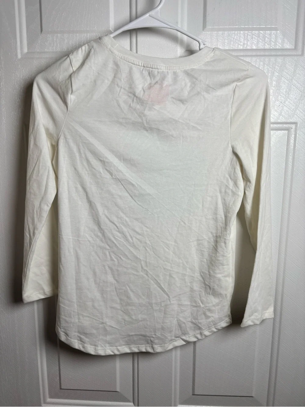 Cat & Jack White Long-Sleeve Tee with Sequin Mint & Silver Unicorn